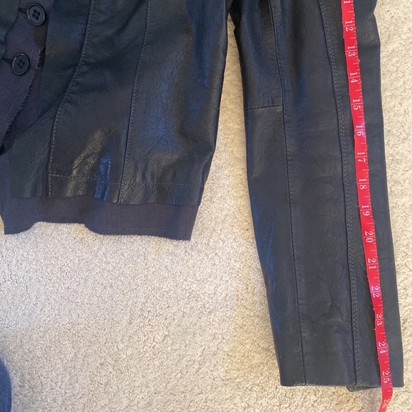 Black leather blazer / jacket - Picture 11 of 11